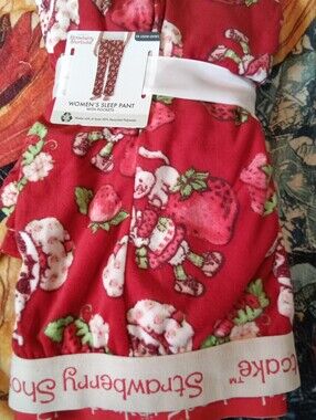 #6003 Strawberry Shortcake Red Women's Sleep Pants - 3X